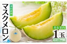 【先行予約】青肉マスクメロン（1.5kg以上 1玉入）味も見た目も抜群！アールスメロン  / 期間限定 果物 フルーツ 産地直送 青肉 人気 ギフト 贈答 ※2026年7月上旬より順次発送 [aw039-a015]