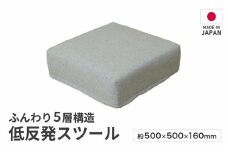 【ライトグレー】低反発スツール ニーノ ／ ゆったり デザイン マットレス オットマン  [aw055-a011_03]