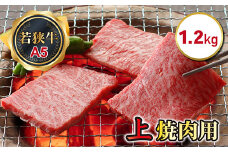 若狭牛上焼肉用（A5ランク）　1.2ｋｇ