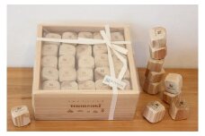 伝統工芸士が作る 積みにくい積み木【積めん木】50個入り(木箱入り) (福井県産 杉 使用)