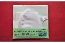 越前産布マスク10枚セット-白-(二重タイプ)汚れ防止和紙入り(S/M/Lサイズから選択) Lサイズ