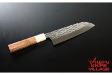 越前打刃物  黒﨑優「閃光」三徳包丁165mm タケフナイフビレッジ協同組合