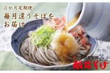 【定期便３回】創業90余年の老舗・武生製麺　大人気そば３種をお届け！