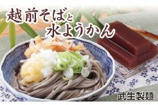 【年越しそば】福井の名物詰合せ　武生製麺の越前そばと水ようかんセット