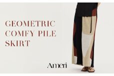GEOMETRIC COMFY PILE SKIRT【S】 / Ameri Amerivintage