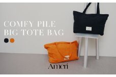 COMFY PILE BIG TOTE BAG【black】 / Ameri Amerivintage