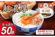 【定期便3回】ミネラルを豊富に含んだ越前赤玉子50個（45個＋卵割れ補償5個）