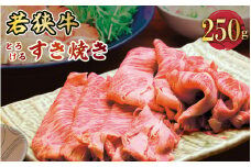 若狭牛とろけるすき焼き 250g スタミナUP！健康長寿！【若狭牛 国産和牛 黒毛和牛 黒毛和種 ブランド牛 和牛 肉 牛 牛肉 モモ肉 ロース 肩ロース すき焼き 赤身 坂井市 福井県産 国産 冷凍 人気 贈り物 ギフト】 [A-2206]