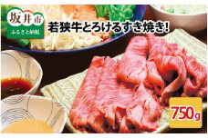 若狭牛とろけるすき焼き 750g スタミナUP！健康長寿！ [C-2208]