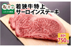 厚切り！ 若狭牛特上サーロインステーキ 250g × 3枚 [E-1803]
