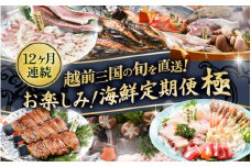 【12ヶ月定期便】越前三国の旬を直送 「お楽しみ！ 海鮮定期便 ＜極＞」 [S-1602]