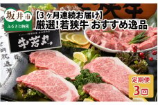【3ヶ月連続お届け】 直営店『牛若丸』厳選！ 若狭牛 おすすめ逸品 ESSEふるさとグランプリ2023 肉加工品部門 金賞受賞！ [O-1802] 