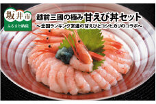 越前三國の極み甘えび丼セット ～全国ランキング常連の甘えびとコシヒカリのコラボ～ [A-2397]