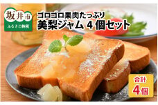 女子力高めの梨農家姉妹がおくる！ ゴロゴロ果肉たっぷり美梨ジャム 4個セット 【贅沢美梨ジャム 極（150g × 2）×なめらか美梨ジャム （150g × 2）】 [A-6321]