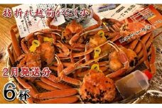 【先行予約】名人が茹でる 指折れ訳あり越前がに(小) 6杯 やまに仕込み【2月発送分】 [F-4352_02]