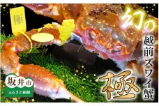 【電話連絡で安心】特 上 特 級 越前ズワイ蟹 『極』 1杯 ※活状態で1.5kg以上 《2026年3月分 各月数量限定》 [W-1603_03]