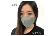 絹マスク 1枚 超立体ウイルス対策型 いろひかり カラー10色 ALLシーズン Sサイズ【4.グレー】 [A-9809_04]