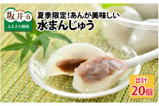 夏季限定！あんが美味しい ぷるぷる「水まんじゅう」 4個 × 5パック (合計20個) 【饅頭 スイーツ お菓子 和菓子 冷菓 涼菓 和スイーツ お中元 暑中見舞い 残暑見舞い 贈り物 ギフト 夏ギフト】 [A-4209]