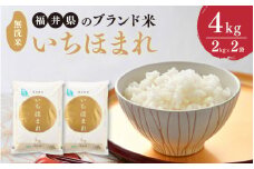 【令和6年産】 福井県のブランド米 いちほまれ 無洗米 4kg（2kg × 2袋） 【 無洗米 人気 品種 ブランド米 特A 】 [A-6107]