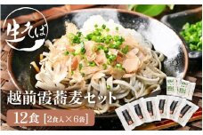 [A-16801] 【数量限定】越前霞蕎麦セット 生そば 12食入り （2食入り×6袋）