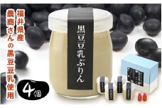 福井県産豆乳のとろーりぷりん 4個入り (塩キャラメルソース/いちごソース付き)【プリン 豆乳 豆乳プリン 乳不使用 なめらか 濃厚 スイーツ デザート 洋菓子 お菓子 おかし おやつ】 [A-12824]