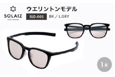 アイケア 目元のスキンケアができるアイウェア『SOLAIZ』シャープなウエリントンモデル SLD-005 BK/L.GRYレンズ (ブラック / ライトグレーレンズ) 1本【サングラス 伊達メガネ ウエリントン メンズ レディース 男女兼用 ユニセックス 紫外線対策 UVカット率99.9%】 [C-17206_01]