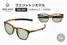 アイケア 目元のスキンケアができるアイウェア『SOLAIZ』シャープなウエリントンモデル SLD-005 HABANA 2/GREENレンズ  (ハバナ2 / グリーンレンズ) 1本【サングラス 伊達メガネ ウエリントン メンズ レディース 男女兼用 ユニセックス 紫外線対策 UVカット率99.9%】 [C-17206_02]