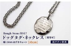 チタンドッグタグ・ネックレス/Rough Stone/RS17【45cm】 [J-20302_01]