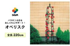 daim オベリスク ブラック 220cm 【バラ クレマチス つる性植物 ローズオベリスク ガーデンオベリスク オベリスク つるバラ つる 花 薔薇 ばら ガーデニング トレリス 菜園 組み立て 支柱 園芸】 [A-18405]