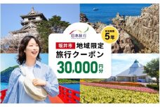 福井県坂井市 日本旅行 地域限定旅行クーポン 30,000円分 【旅行 観光 宿泊 券 トラベルクーポン クーポン券 福井県 坂井市】 [J-22001]