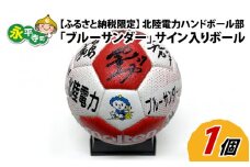 ふるさと納税限定！北陸電力ハンドボール部「ブルーサンダー」選手サイン入りボール [B-024003]