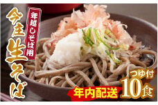 【先行予約】【年越しそば用】今庄生そば 10食セット つゆ付き【2024年12月25日から29日で順次発送予定】