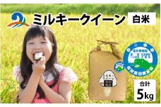 【先行予約】【 令和7年産　新米 】【農家直送】【選べる精米方法】特別栽培米認証3 ミルキークイーン 5kg×1袋（計5kg）白米【2025年11月以降順次発送】