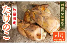 【先行予約】赤土 たけのこ 約1kg 越前町 宮崎地区産 採れたてを産地直送でお届け！ 【 筍 タケノコ  竹の子 生 】【令和7年4月上旬より順次発送予定】 [e27-a035]