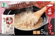 有機JAS 米 越前コシヒカリ 5kg 令和6年産 福井県産【玄米】【有機栽培 JAS認証 人気品種 こしひかり 5キロ】 [e10-b003]
