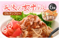 グルテンフリー 天使の玄米めん 6食入り（便利な小分け 100g × 6袋）【即席麺 動物性食品不使用 グルメ ビーガン 玄米 福井県】 [e10-a011]