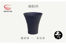 [e25-a039] 【越前焼】土ごころ 焼酎杯 竜仙窯【ビール 酒 コップ カップ マグカップ 食器 ギフト うつわ 電子レンジ 食洗器 工芸品 伝統工芸士 陶器】