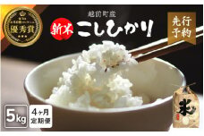 【新米・先行予約】定期便≪4ヶ月連続お届け≫ お米 こしひかり 5kg × 4回（計 20kg）（精米）令和7年 福井県産 炊きたての美味しさを追求したお米【米 コメ kome 5キロ 4回 計20キロ 精米 白米 人気品種 便利 】【2025年10月下旬以降順次発送開始！】 [e47-f002]