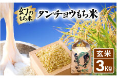 【先行予約】令和7年産 新米 幻のもち米 タンチョウもち米 3kg（玄米） 【2025年10月下旬より順次発送】 【お米 米 こめ コメ kome 福井県産 モチ たんちょう おこわ 餅 おもち 常温 年末 赤飯 餅つき】 [e35-a037]
