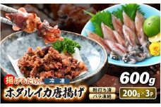 揚げるだけ ! ホタルイカ 唐揚げ 計600g（200g × 3P） 粉打ち済 バラ凍結 冷凍 ほたるいか 全国トップクラスの漁獲量【いか イカ 烏賊 福井県 魚介 海鮮 惣菜 さかな フライ 揚げ物 おつまみ 酒の肴 お取り寄せ グルメ 宅飲み 小分け 日常使い 1万円以下 買い回り】 [e15-a041]