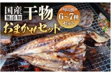 無添加  国産 干物 おまかせ6種食べ比べセット【季節のひもの 海鮮 詰め合わせ おまかせ 冷凍 ひもの 魚 おかず 魚介 アジ サバ  ハタハタ カレイカマス】 [e80-a008]