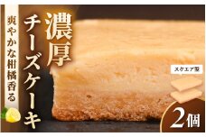 濃厚スイーツ チーズケーキ スクエア（8cm×12cm×2個セット）【2026年1月発送】【デザート 菓子 お菓子 洋菓子 スイーツ おやつ クッキー生地 冷凍】 [e44-a014_01]