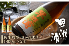 早瀬浦 純米吟醸 さかほまれ 1800ml × 2本 【入手困難 日本酒 就職祝い 転職祝い ハレの日 ギフト プレゼント お祝い お返し お礼 お中元 お歳暮 父の日 敬老の日】[m06-b003]