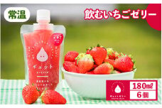 飲むいちごゼリー 詰め合わせ（6個入り）【ギフト 母の日 父の日 こどもの日 敬老の日】 着色料 保存料 香料 不使用 [m01-a016]