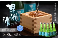 【早瀬浦】特別純米酒冷用酒　300ml × 5本 セット【入手困難 特別純米 冷用酒 日本酒 地酒 福井 美浜 早瀬 フルーティ 男酒 硬水 ミネラル 希少 ご褒美 家飲み】[m16-a025]