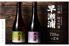 【早瀬浦】大吟醸 さかほまれ 720ml × 1本 ＆ 純米吟醸 さかほまれ 720ml × 1本 セット【飲み比べ 日本酒 地酒 福井 美浜 早瀬 フルーティ 男酒 硬水 ミネラル 希少 ご褒美 家飲み 就職祝い 転職祝い ハレの日 敬老の日 プレゼント】[m16-b024]