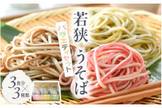 若狭 うそば バラエティセット 3食分 × 3種類 表はうどん 裏は蕎麦の一体麺！【母の日 父の日 プレゼント お祝い 引き出物 お返し ギフト ハレの日 子供の日 お礼 敬老の日 引越し 七夕 年越し お中元 お歳暮】 [m04-a008]