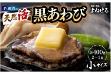 日本海若狭湾の 天然 活黒アワビ 計400g (2～4個) 小サイズ 鮮度抜群  刺身 お造り バター焼き BBQ 入手困難 あわび アワビ 鮑 クロアワビ 黒あわび [m17-d005]