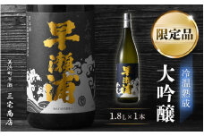早瀬浦 限定品【1本セットのみ】冷温熟成早瀬浦大吟醸1.8L【早瀬浦】大吟醸 1800ml（熟成酒）【入手困難 日本酒 地酒 福井 美浜 早瀬 フルーティ 男酒 硬水 ミネラル 希少 ご褒美 家飲み 就職祝い 転職祝い ハレの日 】[m16-f002]