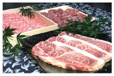 若狭牛 プレミアムセット（ サーロインステーキ用 モモ焼肉用 ローススライス ）